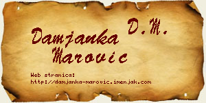 Damjanka Marović vizit kartica